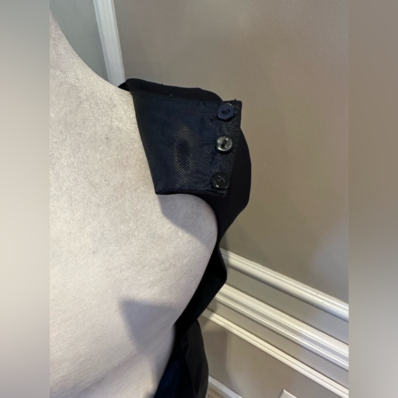 Zara Basic Navy Blue Large Keyhole cocktail dress with pockets - size XS - Picture 13 of 16